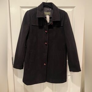 New Eddie Bauer Black Pea Coat, Size S
